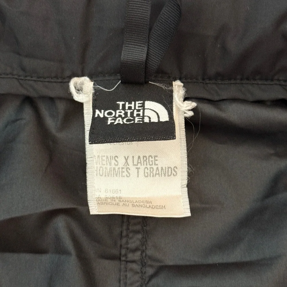 The North Face Mens XL Orange Black Colorblock Anorak Pullover Jacket